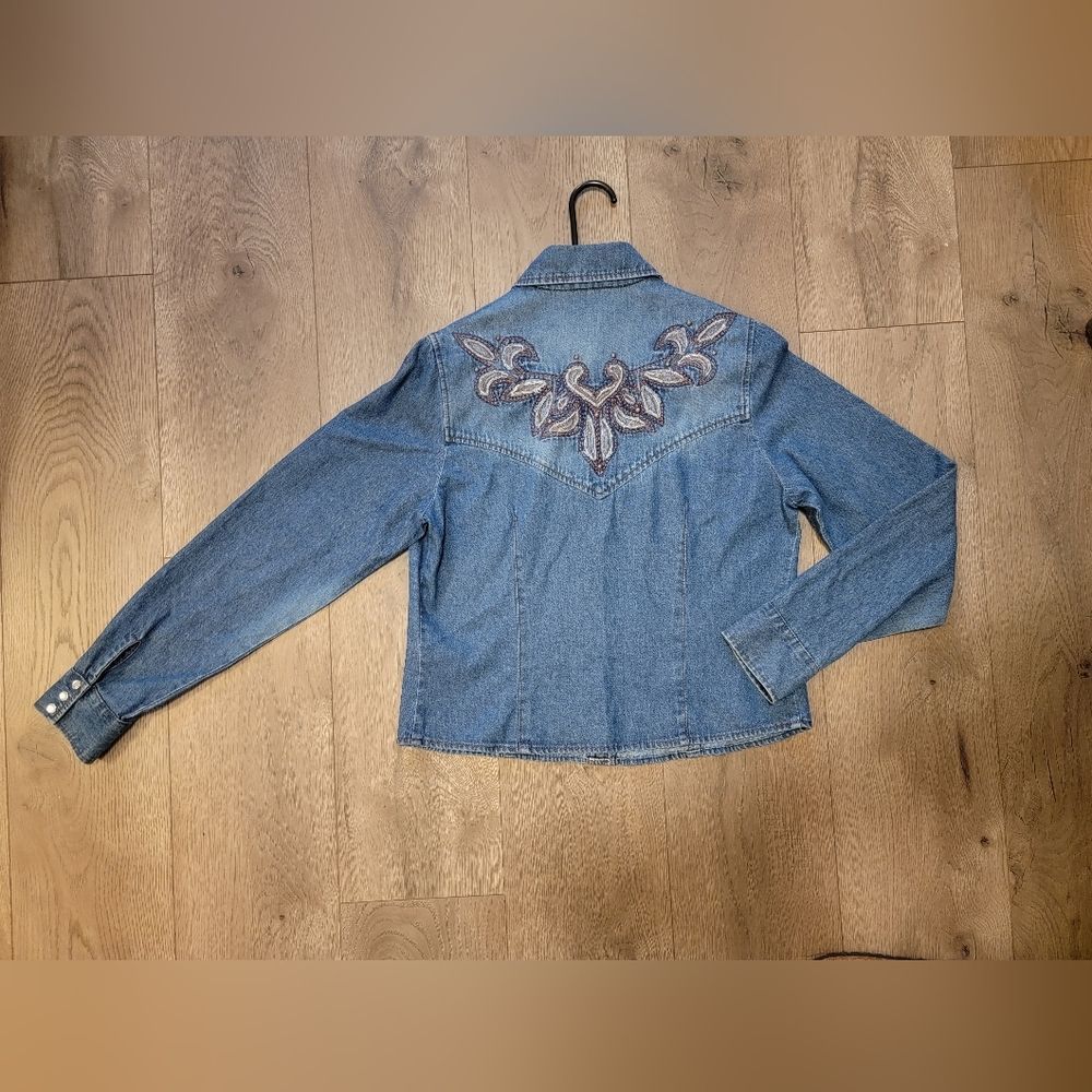 Double D Ranch Women's Denim Shirt S - Picture 2 of 8